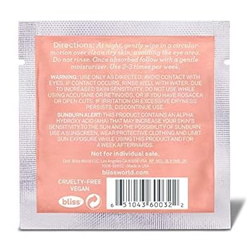 Bliss Rose Gold Rescue Resurfacing Peel Pads for Sensitive Skin | Gently Exfoliates Overnight | Clean | Cruelty-Free | Paraben Free | Vegan | 15 ct