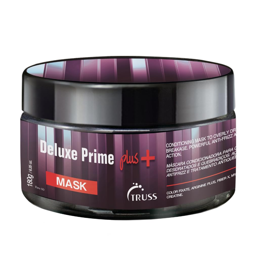 Truss Deluxe Prime + Hair Treatment - Anti Frizz, Hydrating For Brittle And Discolored Hair - Powerful Shine & Anti-Breakage (6.35 Oz)