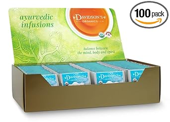 Davidson'S Organics, Ayurvedic Infusions, Laxative, 100-Count Individually Wrapped Tea Bags