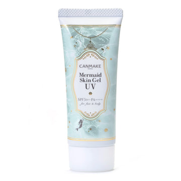 Canmake Mermaid Skin Gel 1.4 Oz (40G) Sunscreen, Off With Face Wash (C01 Cica*Mint)