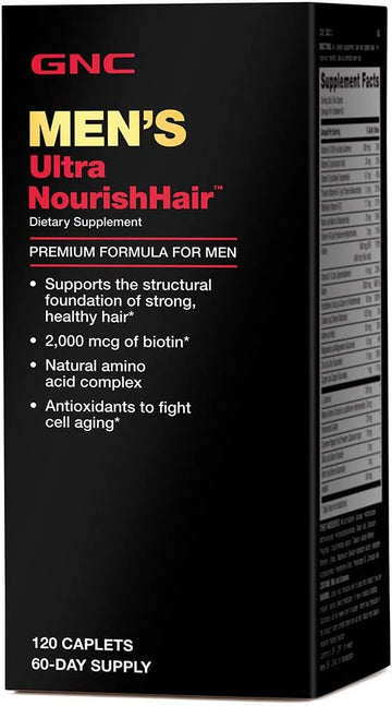 Gnc Men'S Ultra Nourishhair Supplement - 120 Caplets (60 Servings)