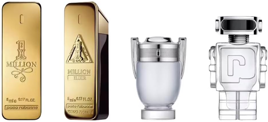 Paco Rabanne Mini Gift Set For Men, Eau De Cologne, 100 Ml (4 X 0.2 Oz), Mini Travel Variant