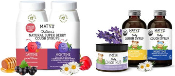 Matys Organic Baby Cough Care Bundle Plus Super Berry Kids Day & Night Cough Syrups