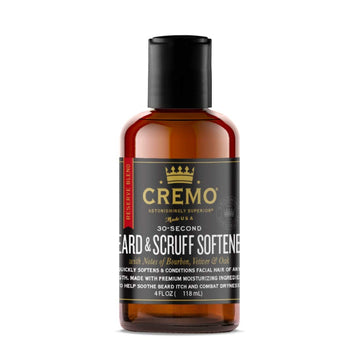 Cremo Reserve Blend Beard Scruff Softener Softens and Conditions Coarse Facial Hair Of All Lengths In Just 30 Seconds - Black, 4 Fl Oz