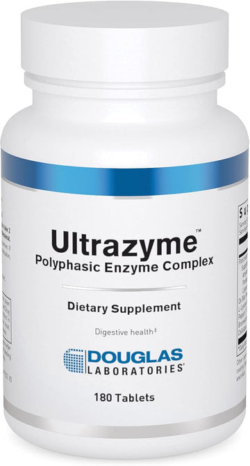 Douglas Laboratories Ultrazyme (Polyphasic Enzyme Complex) | Active Digestive Enzymes To Support Protein And Carbohydrate Digestion* | 180 Tablets