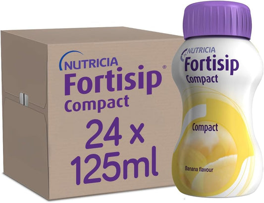 Fortisip Compact Banana Milkshake, 125Ml Bottle X24