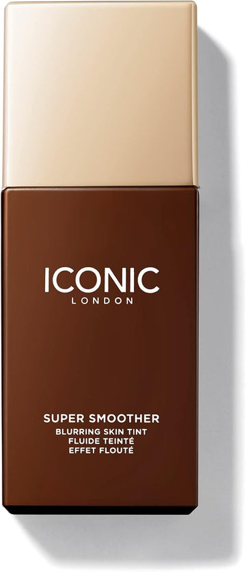 Iconic London Super Smoother Blurring Skin Tint | Light To Medium Coverage Matte Makeup Foundation| Enriched With Vegan Collagen And Peach Flower Extract - Warm Rich