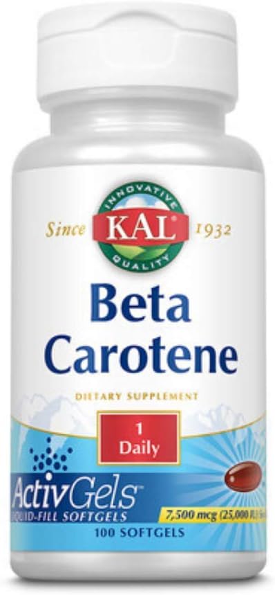 Kal Beta Carotene 25,000 Iu Tablets, 100 Count : Health & Household