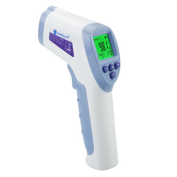 Amplim Digital Forehead Thermometer for Kids, Adults, and Babies - Touchless, Non-Contact Fever Thermometer with Temporal Head Function - No-Touch Thermometer for Accurate Temperature - FSA/HSA