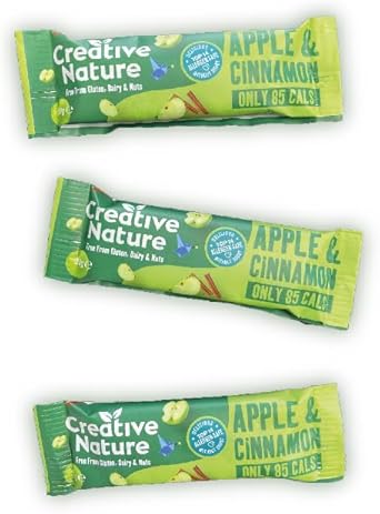 Gluten Free Snack Bars | Creative Nature Vegan Snack Bars | Apple & Cinnamon Flavour | Healthy Snacks, Lunchbox Snacks | Top 14 Allergen Free | Organic Bars | 20 x 30g Bars : Amazon.co.uk: Grocery