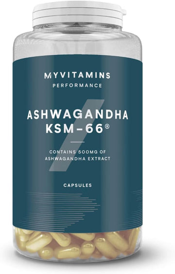 Myprotein Ashwagandha Ksm66 Capsules, Full-Spectrum Root Extract, High Potency, Natural Stress Relief, Enhanced Mood, Immune Support, Non-Gmo, Vegan - 90 Capsules