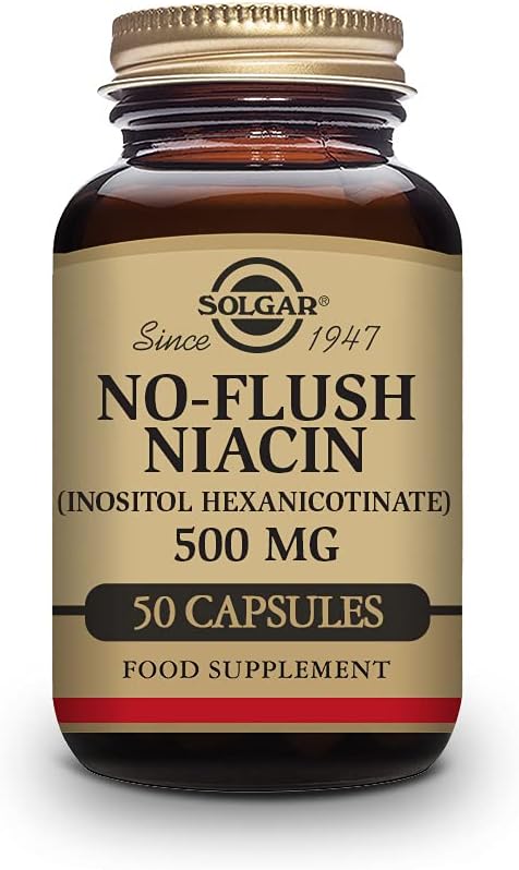 Solgar No-Ush Niacin 500Mg, 50 Ct