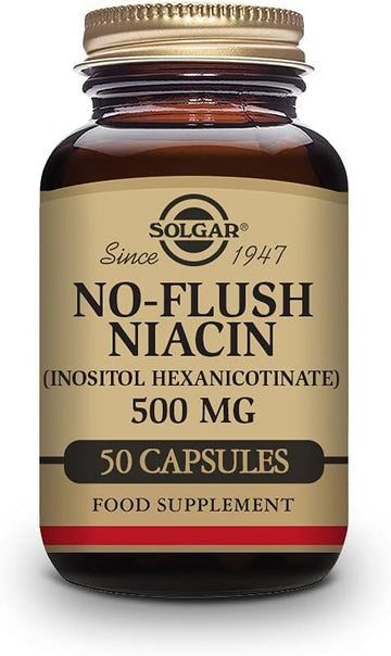 SOLGAR No-ush Niacin 500mg, 50 CT