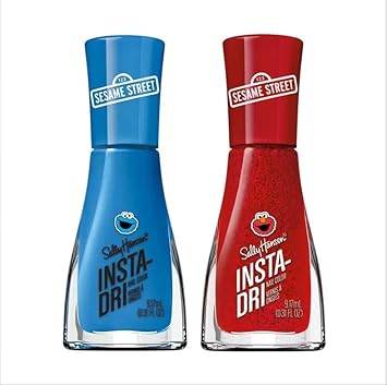 Sally Hansen Insta-Dri Sesame Street Nail Polish Collection - Elmo Loves Hue & C Is For Color Duo - 0.31 Fl Oz