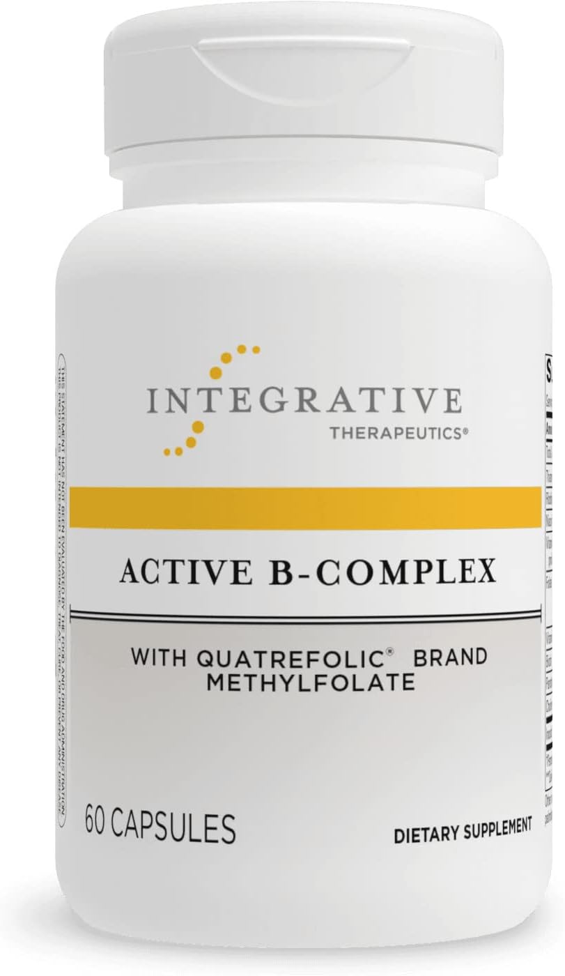 Integrative Therapeutics Active B-Complex - Energy Metabolism Support* - B-Complex Vitamin Supplement With 8 B-Vitamins, Vitamin B12, Folate, Choline - 60 Capsules