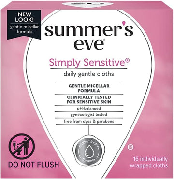 Summer's Eve Cleansing Cloths, Simply Sensitive, 16 Count