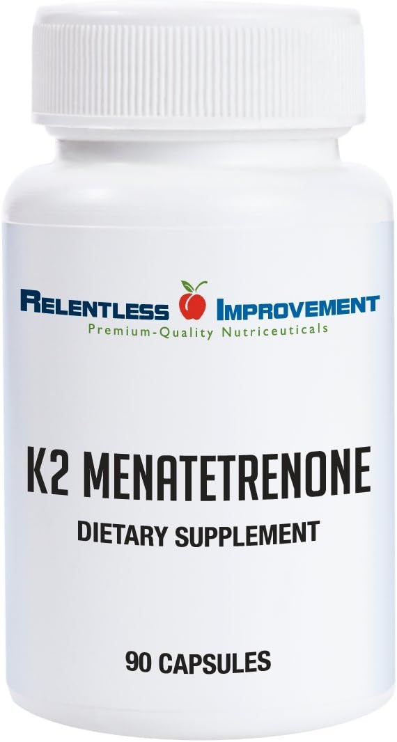 Relentless Improvement Vitamin K2 Mk4 Vegan Naturally-Derived 90 vegicapsules