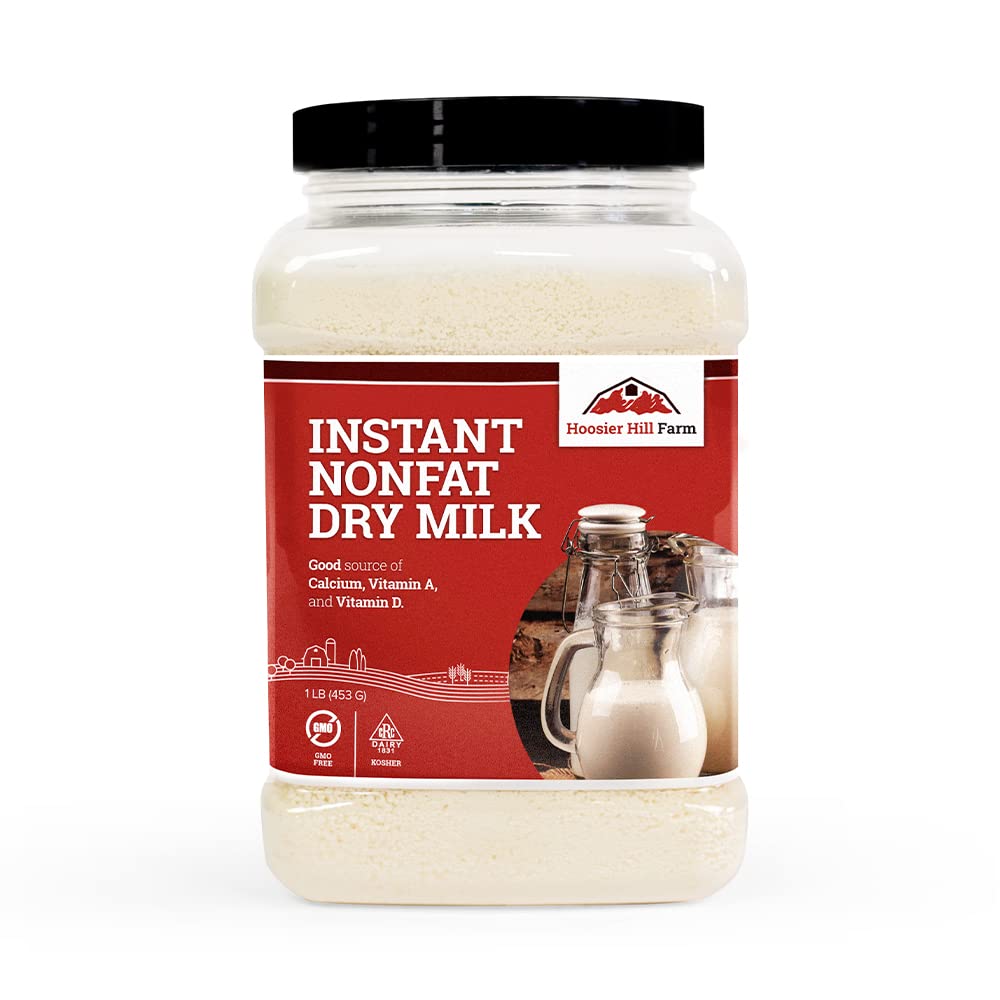 Hoosier Hill Farm Instant Nonfat Dairy Milk Powder, 1LB (Pack of 1)