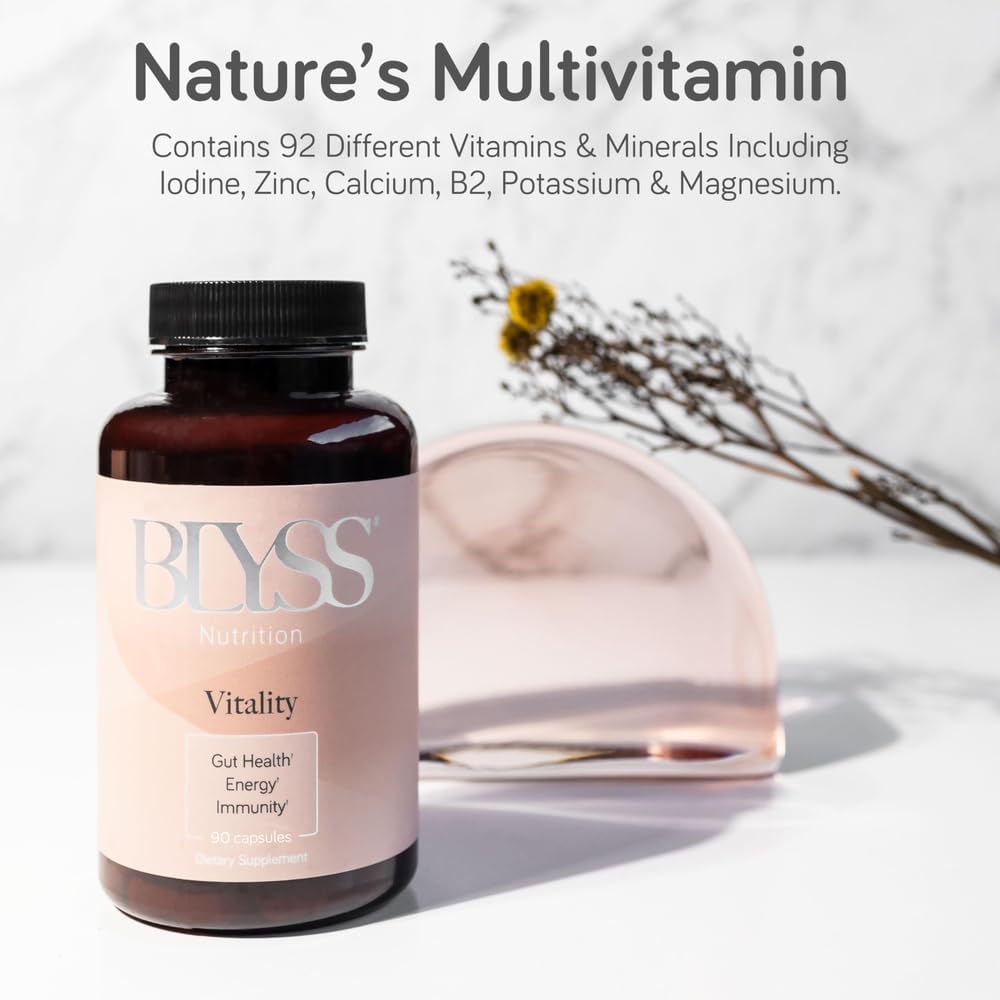Blyss Nutrition Organic Irish Sea Moss Capsules With Burdock Root, Bladderwrack And Bioperine Black Pepper - For Energy, Gut Health, Thyroid & Anti Aging - Vegan - 90 Ct : Health & Household