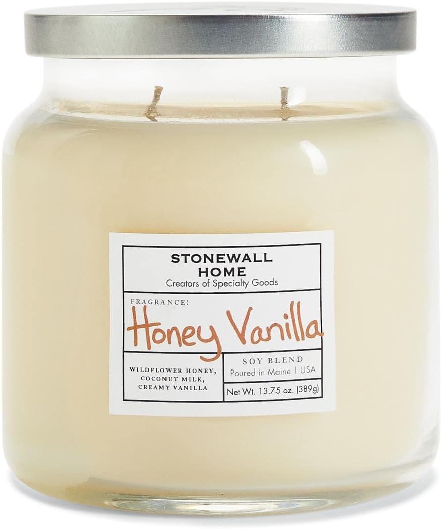 Stonewall Home Honey Vanilla, Medium Apothecary Jar Candle : Home & Kitchen