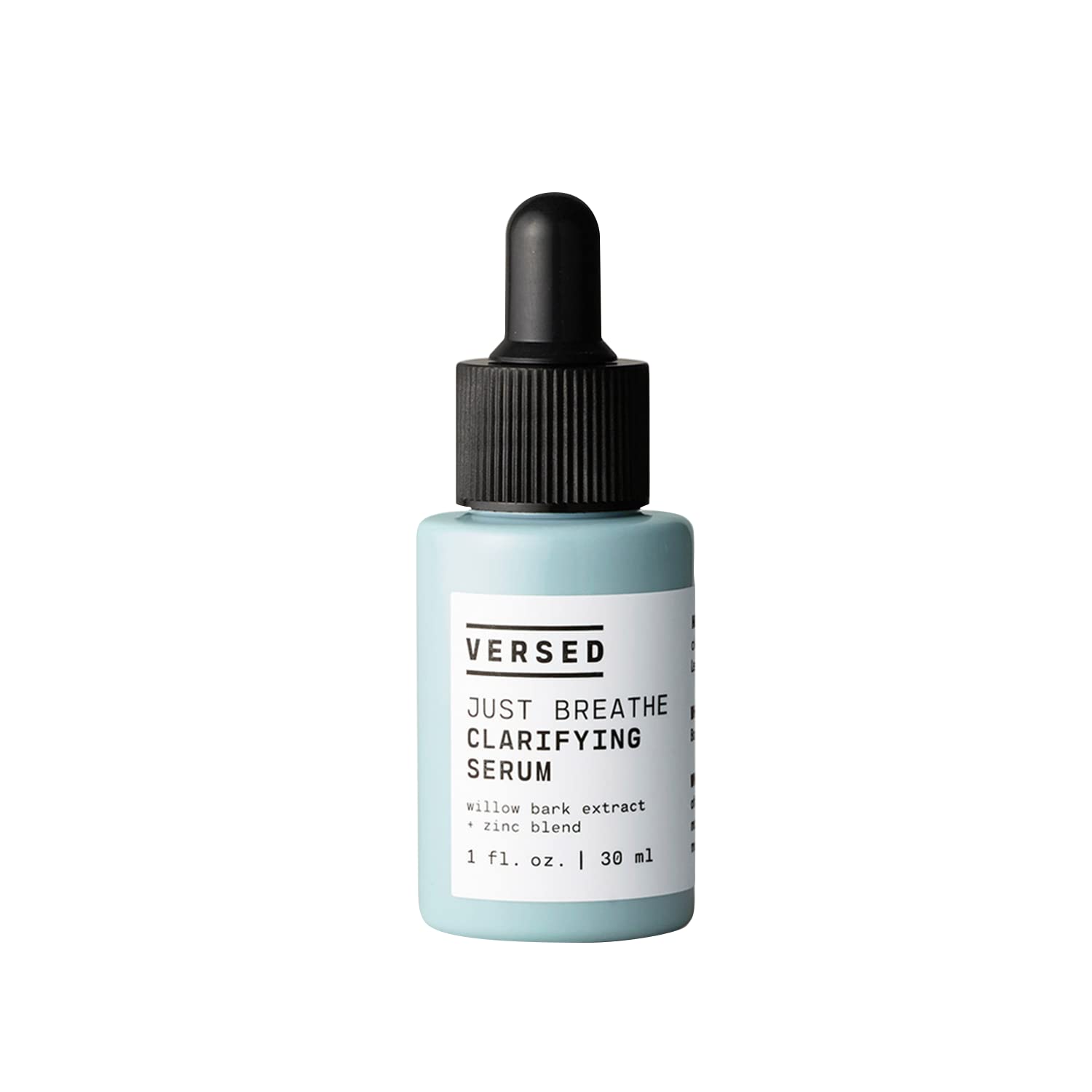 Versed Just Breathe Clarifying Facial Serum - Blend Of Antioxidants, Niacinamide, White Willow And Zinc Helps Reduce Blemishes, Decongest Pores And Soothe Redness - Vegan Acne Serum (1 Fl Oz)