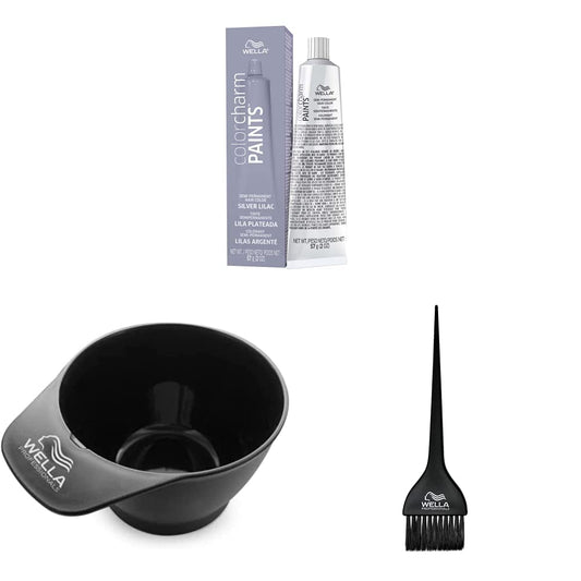 WELLA colorcharm Hair Dye & Coloring Kit, Silver Lilac Semi-Permanent Hair Color 2 oz, Ammonia and Paraben Free, Color Mixing Bowl + Application Brush, For Professional or At-Home Use, 3PC Set : Beauty & Personal Care