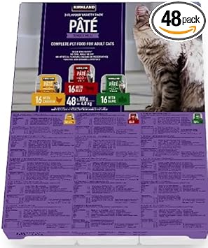 Kirkland Signature Tender Meal Variety Cat Food, 48 X 100G Wet Cat Food In Assorted Flavours, Balanced Nutrition For Adult Cats, Delicious And Healthy Recipes