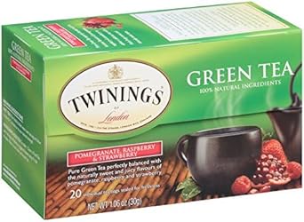 Twining Tea Green Pomegranate, Raspberry, Strawberry, 20 Ct