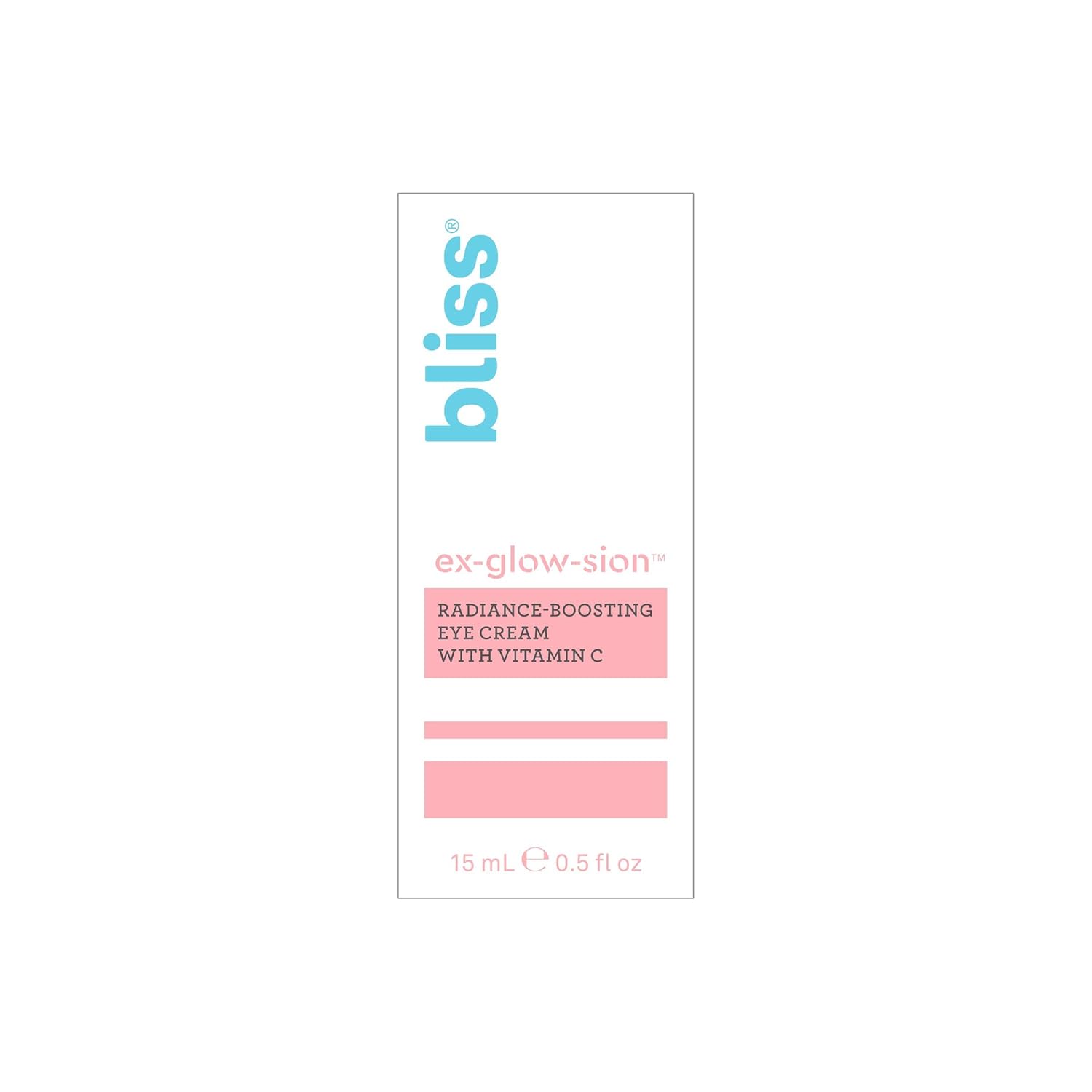 Bliss Ex-glow-sion Eye Cream | Facial-Brightening Eye Cream with Vitamin C | Moisturizing | Vegan | Cruelty-Free | Paraben-Free | 0.5 fl. oz : Beauty & Personal Care