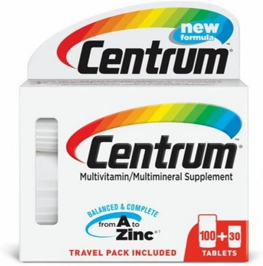 Centrum Multivitamin Multimineral Supplement Tablets, 130-Count Bottles (Pack of 2)