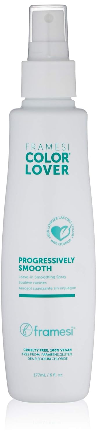 Framesi Color Lover Progressively Smooth Leave In Smoothing Spray, 6 Fl Oz, Leave In Conditioner, Color Treated Hair