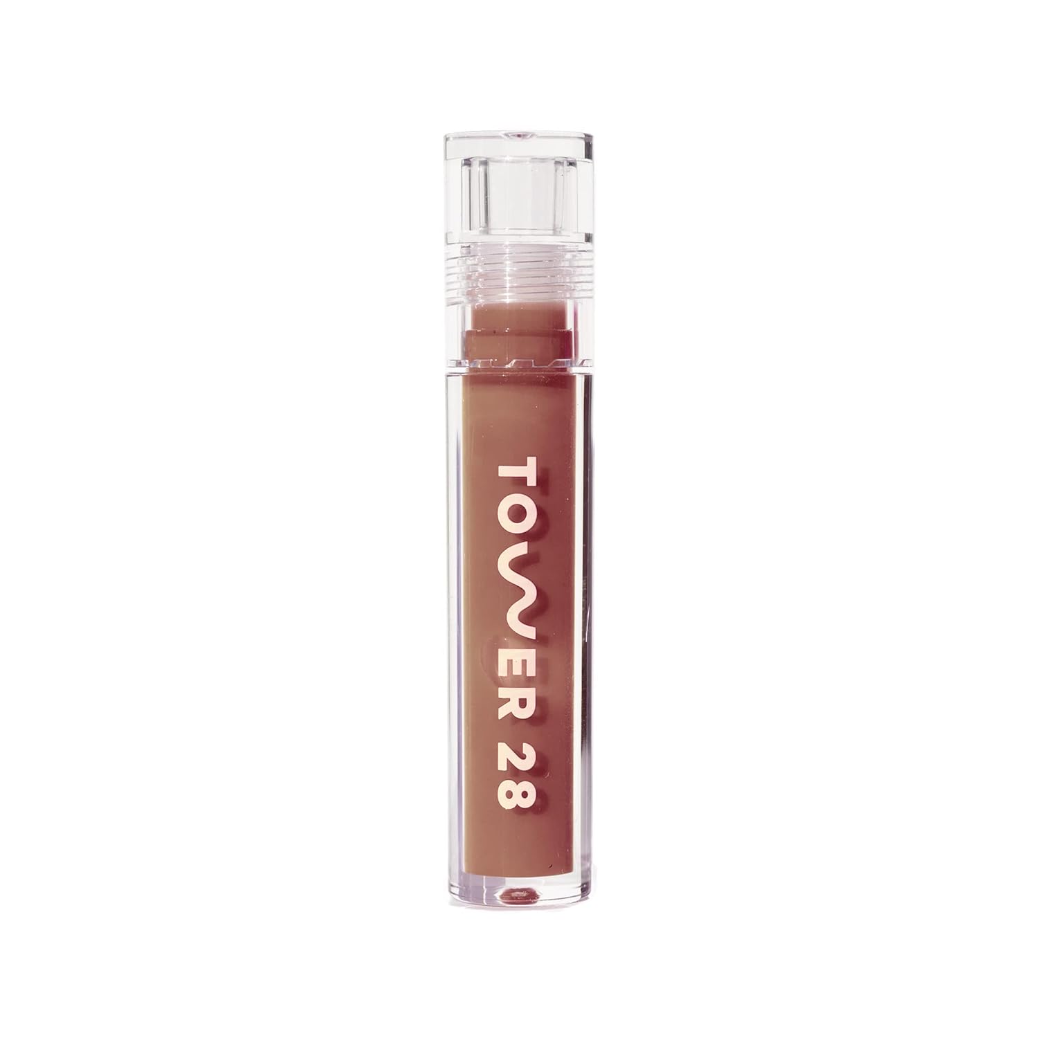 Tower 28 Shineon Milky Lip Jelly, Almond, Non-Sticky Lip Gloss, Milky Chocolate Brown Vegan Lip Gloss, Moisturizing Apricot And Raspberry Seed Oil, Cruelty Free