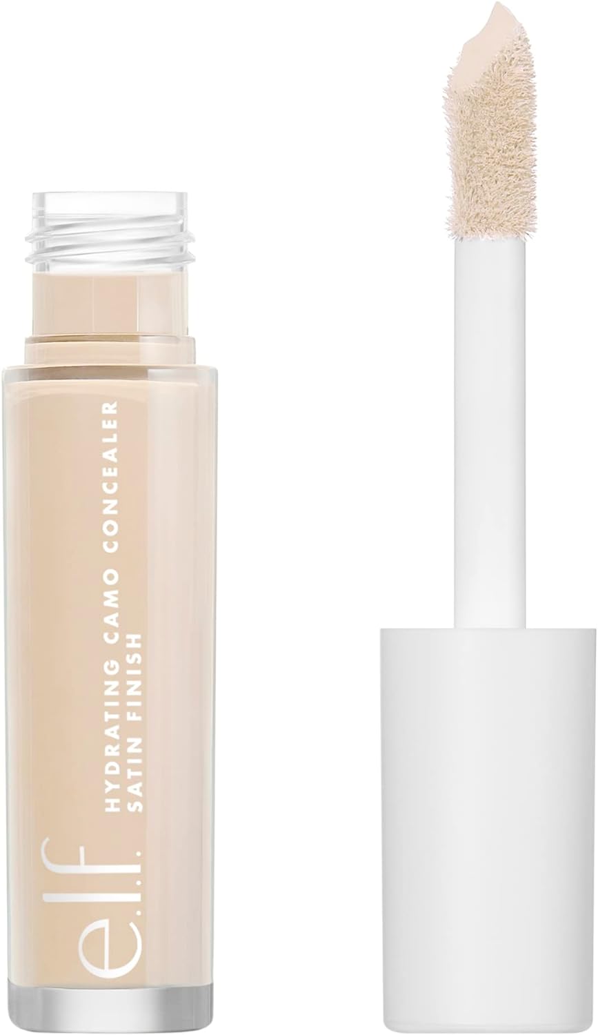 E.L.F. Hydrating Camo Concealer, Satin Finish, Conceals, Corrects & Highlights, Light Peach, 0.203 Fl Oz (6Ml)