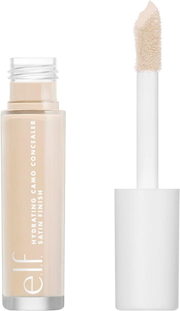 E.L.F. Hydrating Camo Concealer, Satin Finish, Conceals, Corrects & Highlights, Light Peach, 0.203 Fl Oz (6Ml)