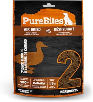 Purebites Duck Jerky Dog Treats, 2 Ingredients, Made In Canada, 5.5Oz