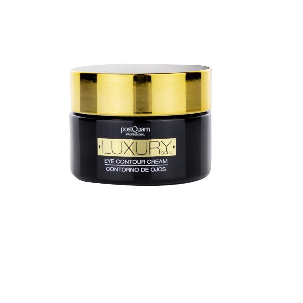 Postquam Professional Luxury Gold Eye Contour Cream 15Ml - Hyaluronic Acid - Helps Minimize Wrinkles & Expression Lines - Soothe The Eye Area