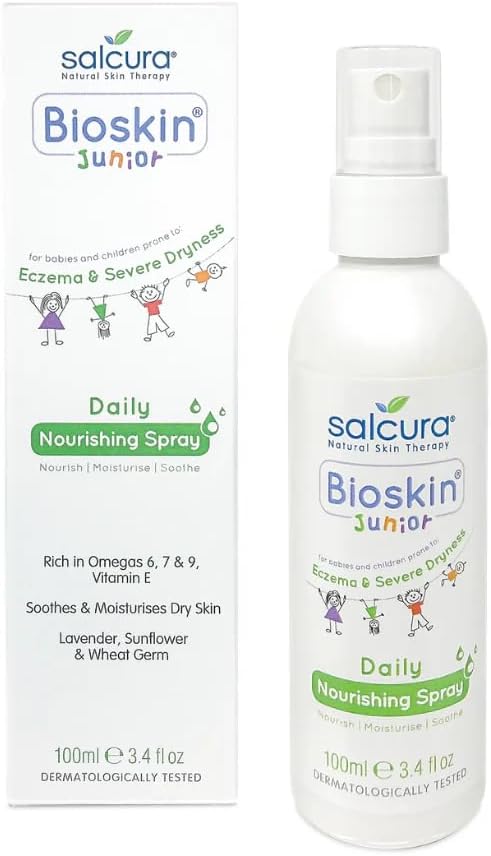 Salcura Natural Skin Therapy, Bioskin Junior Daily Nourishing Spray, Suitable For Anyone Prone To Eczema, Psoriasis & Dermatitis, Takes Away Immediate Dryness & Itchiness 100Ml