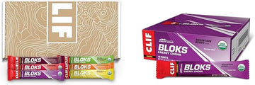 Clift Bloks Energy Chews Variety & Mountain Berry Packs - Non-Gmo Plant Based Fast Fuel For Cycling Running - 2.12 Oz. (12 & 18 Count)