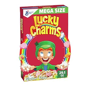 Lucky Charms Gluten Free Cereal With Marshmallows, Kids Breakfast Cereal, Made With Whole Grain, Mega Size, 29.1 Oz