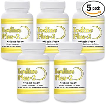 Natural Living Iodine Plus 2 For Low Thyroid - 5 Bottles