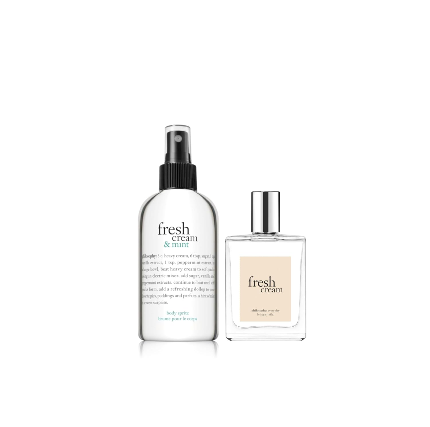 philosophy fresh cream - mint body spray & eau de toilette with notes of fresh vanilla and cream : Beauty & Personal Care