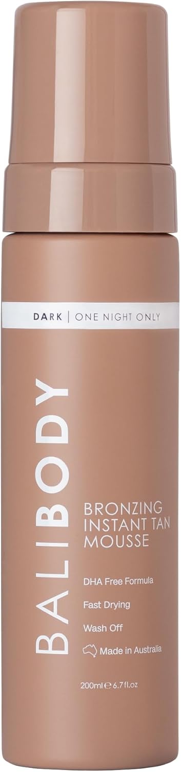 Bali Body Instant Tan Mousse | Dark Self Tanner, Streak-Free With Quick-Dry Tanning | Chocolate-Tinted Sunless Tanner With Natural Looking Fake Tan | 200Ml/6.7Oz