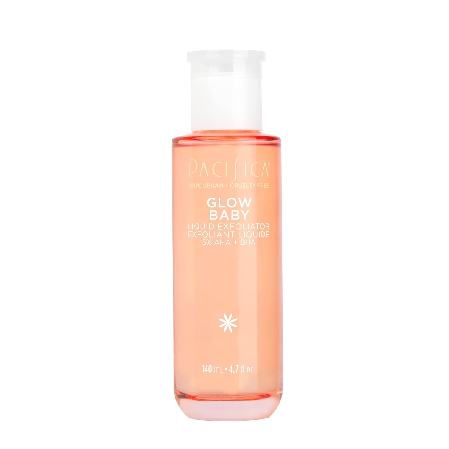 Pacifica Beauty | Glow Baby Liquid Exfoliant 5% Aha + Bha | Glycolic, Lactic & Salicylic Acid | Toner | Glowing Skin Finish | Clear Pores | Smooths, Brightens, & Tones Skin | Vegan + Cruelty Free