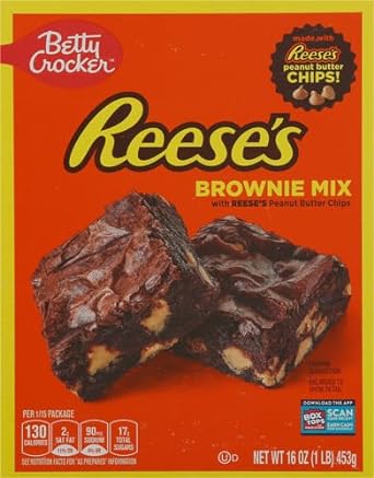 Betty Crocker REESE'S Brownie Mix With REESE’S Peanut Butter Chips, 16 oz