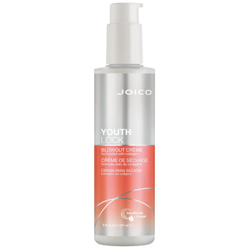 Joico Youthlock Blowout Crème Formulated With Collagen | Youthful Body & Bounce | Strengthen & Protect | Reduce Breakage & Frizz | Soften & Detangle Hair | Boost Shine | Sulfate Free | With Arginine