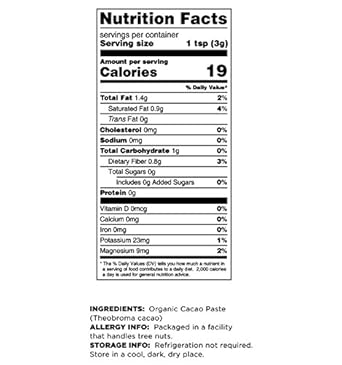 Terrasoul Superfoods Raw Organic Cacao Paste, 16 Oz, Pure and Rich Dark Chocolate for Gourmet Desserts, Smoothies, and For All Your DIY Decadent Chocolate Creations : Cocoa Paste : Grocery & Gourmet Food
