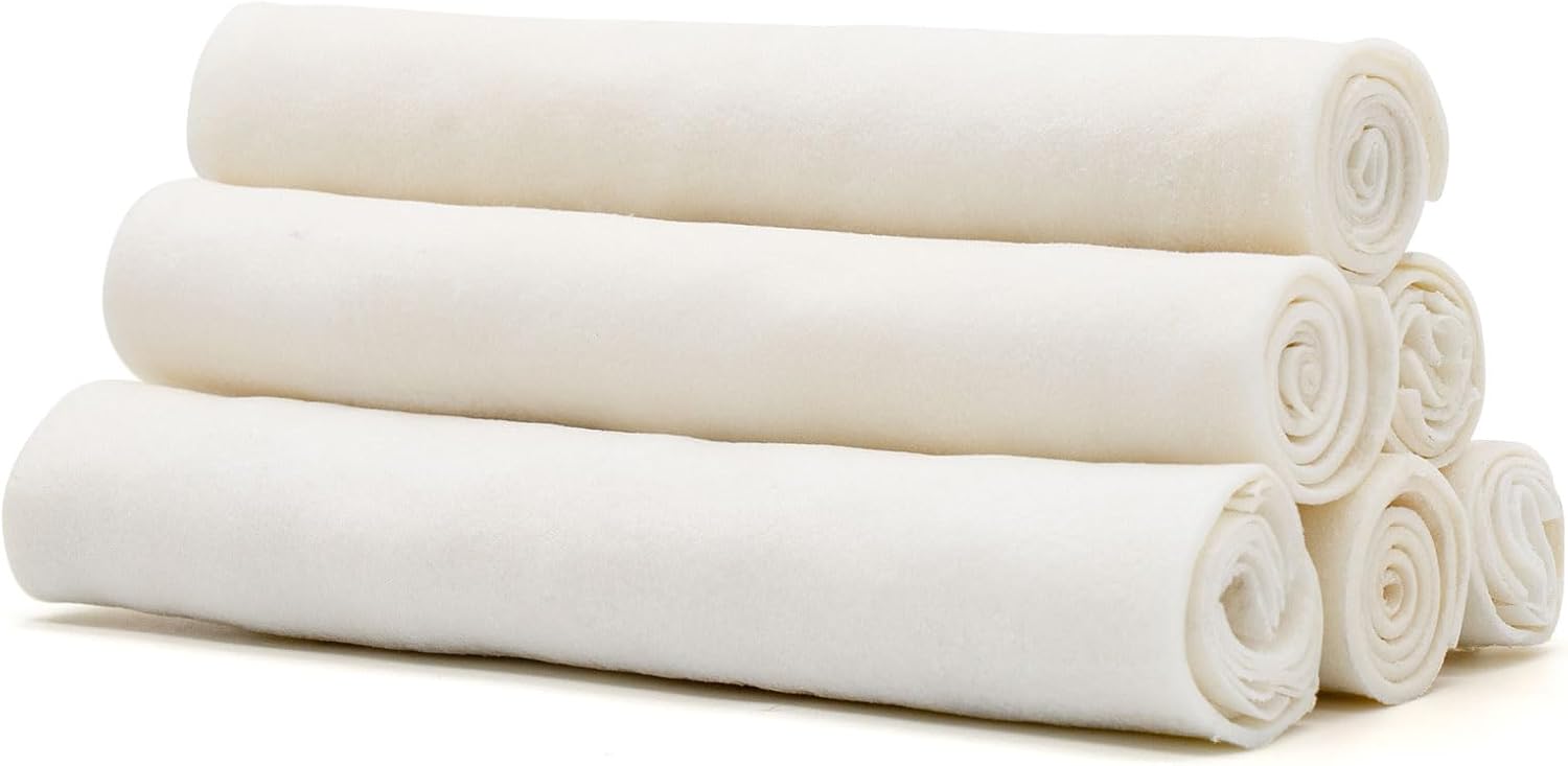 Mon2Sun 9 Inch Dog Rawhide Rolls, Teeth Cleaning And Long Lasting Dog Chews For Large Dogs, Single Ingredient And Natural Rawhide Rolls, 26.46Oz (6 Count-Pack Of 1)