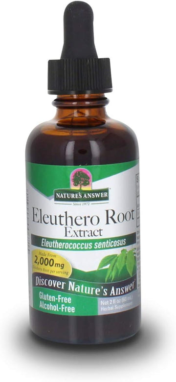 Nature'S Answer Alcohol-Free Eleuthero Root 2000 Mg 2 Extract | Supports Overall Wellness | Vegan, Non-Gmo, Gluten Free, Kosher | Single Count