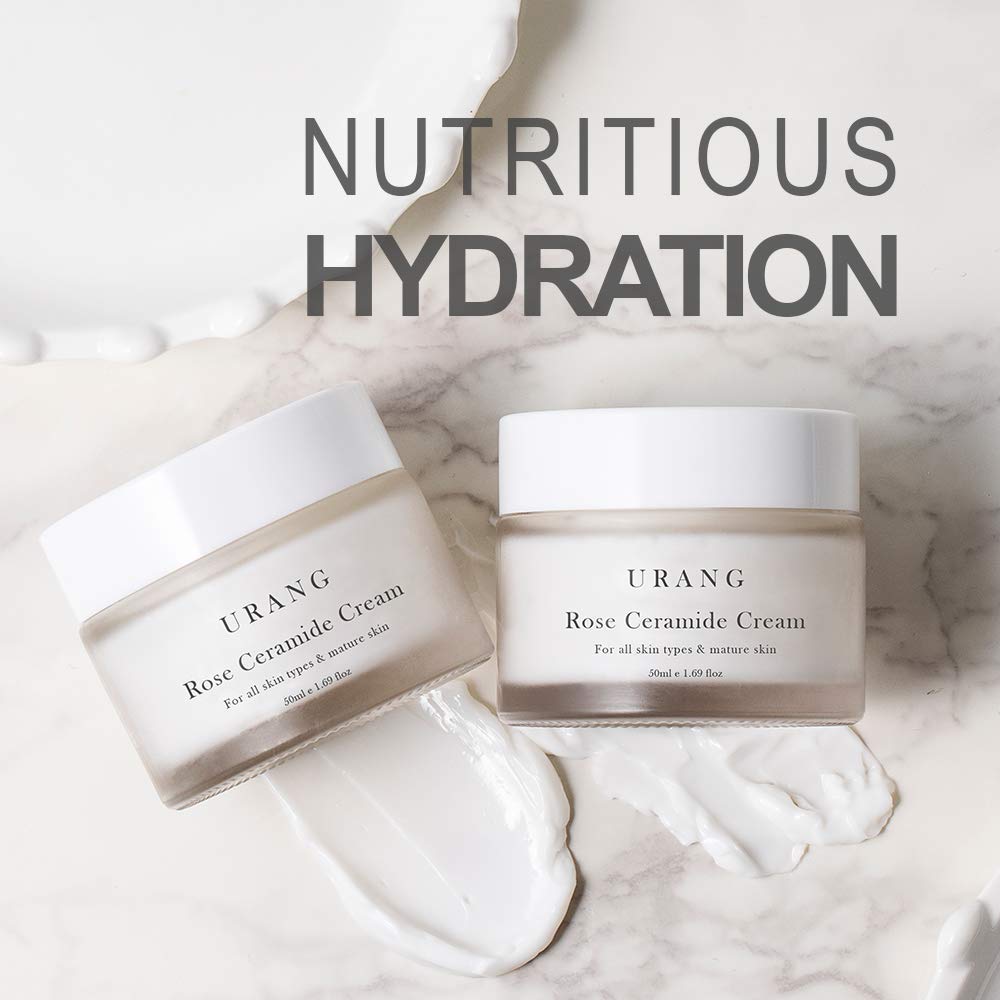 Urang Rose Ceramide Cream | Organic Natural Anti-Aging | Deep Ceramide Moisturizer | Natural Skin Care For Oily, Dry, Sensitive, & Mature Skin | 1.69 Oz : Beauty & Personal Care