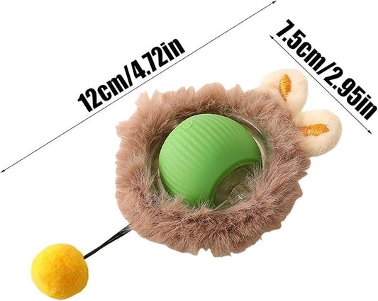 Cat Ball - Cat Ball Toys, Automatic Rolling Ball for Cats - Pet Exercise Toy Ball for Medium Small Pets Cats, Cat Interactive Rolling Toys Ball - Cat Toys for Indoor Cats, Catnip Ball (Green, Grey, Red)